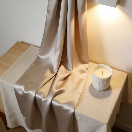 Champagne Gold Luxury Satin Fabric