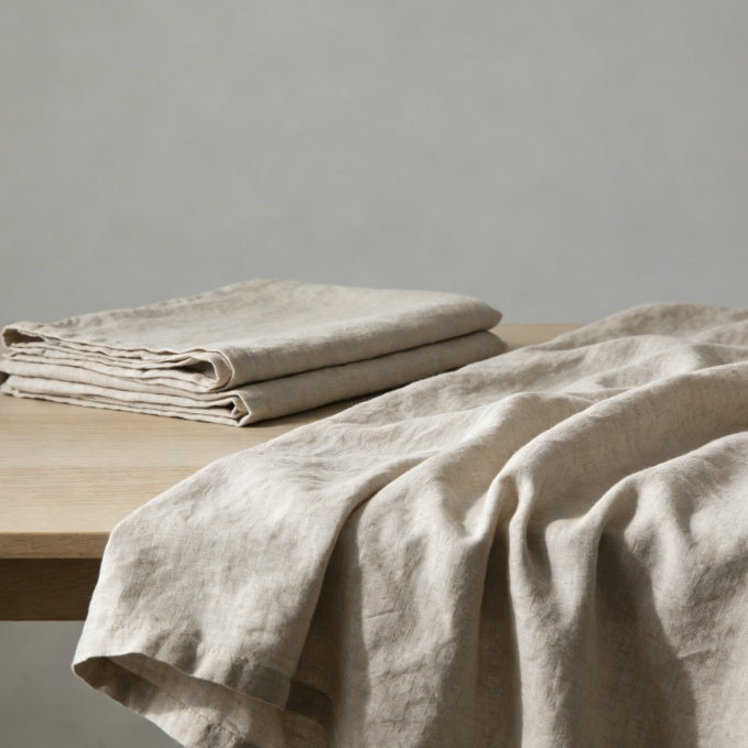 Oatmeal Linen-Cotton Blend Fabric